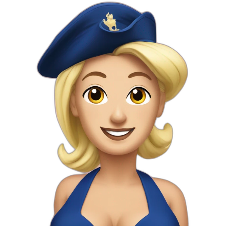 marine le pen pinup emoji