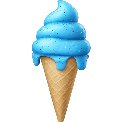 blue ice cream sprinkles  emoji