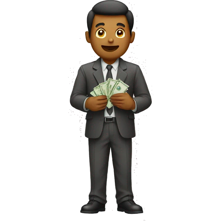 man giving tip money mad emoji