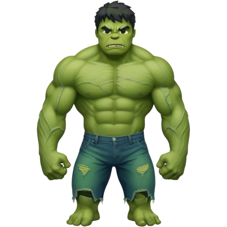 Hulk full body flexing his arm emoji