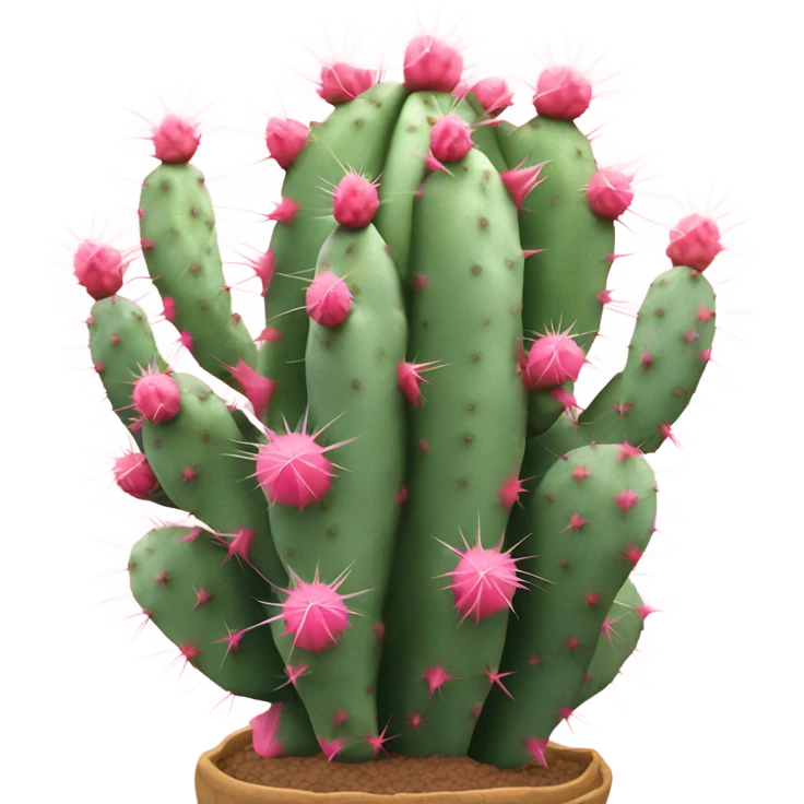 Pink cactus emoji