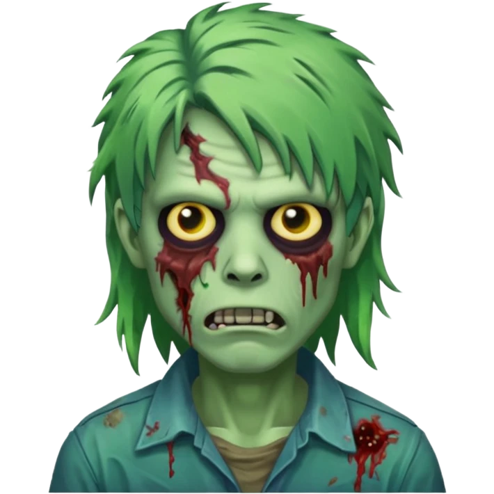 Zombie mullet emoji