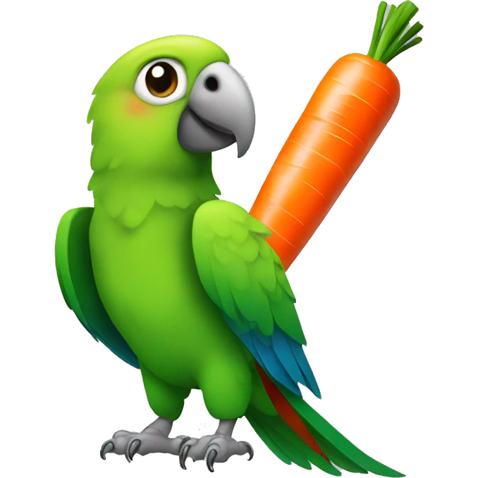 Parrot with carrot emoji