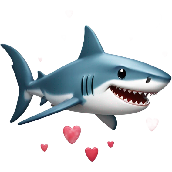 shark with hearts emoji