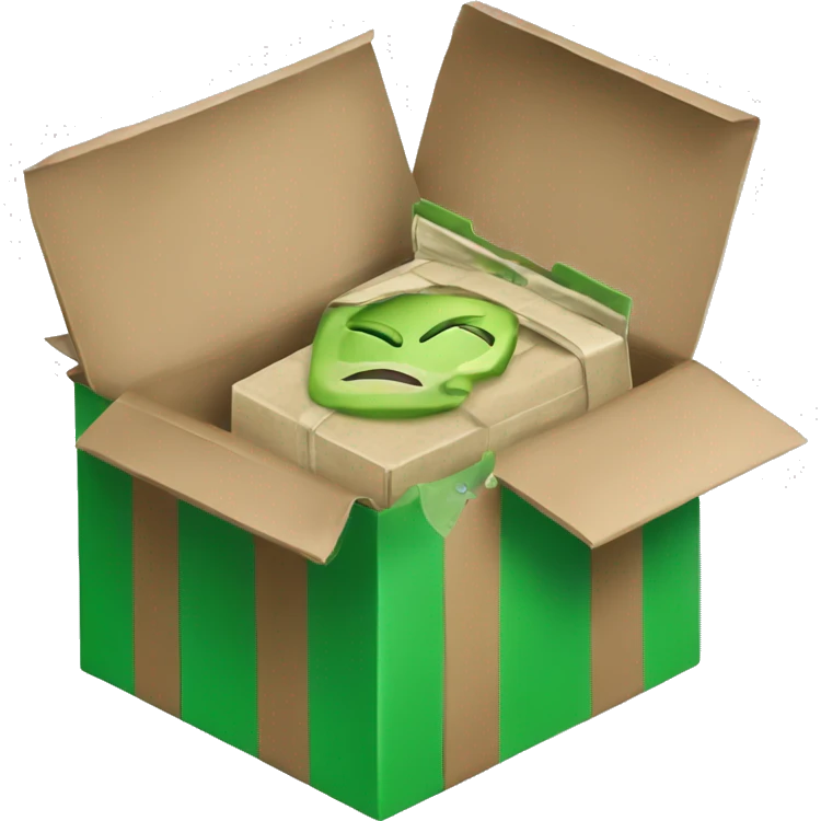 opened green tol box emoji