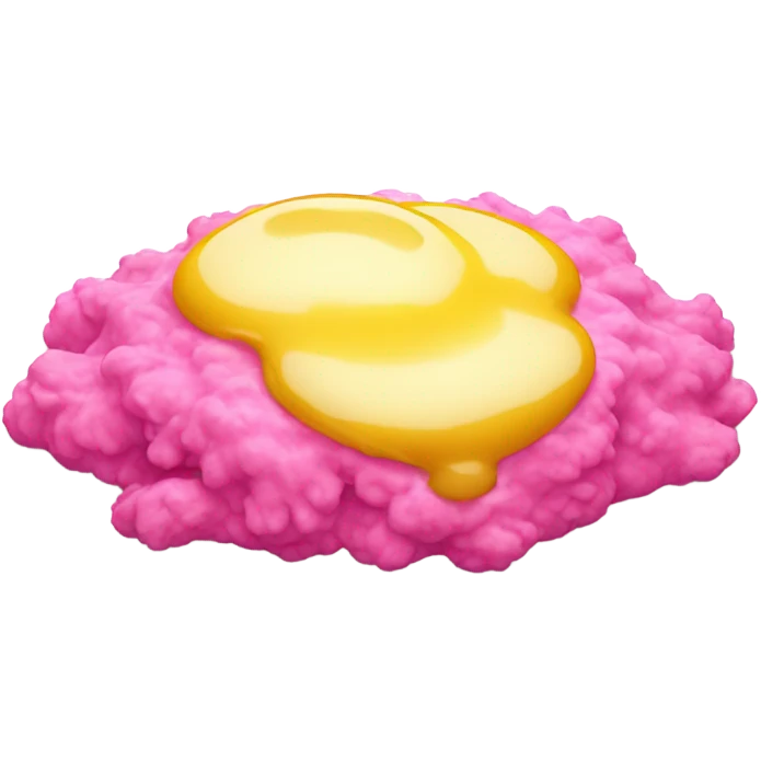 Pink scrambled eggs  emoji