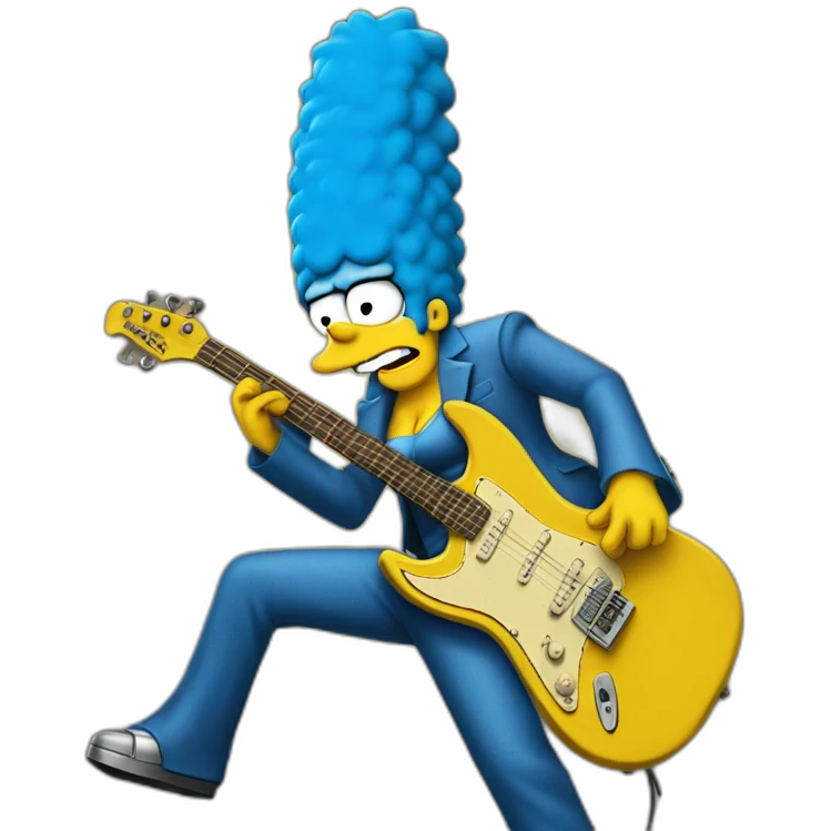 marge simpson metal singer emoji