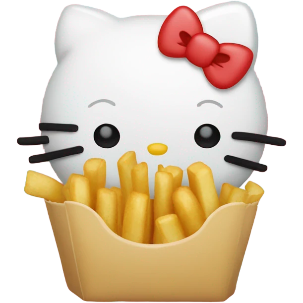 Hello kitty with fries emoji