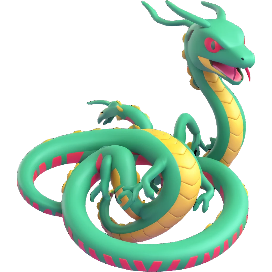 3D style Rayquaza emoji