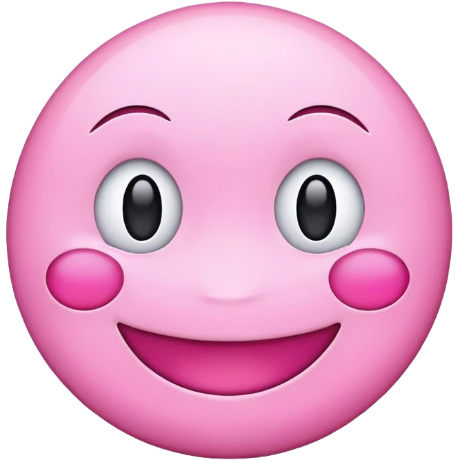 Pink smile face emoji