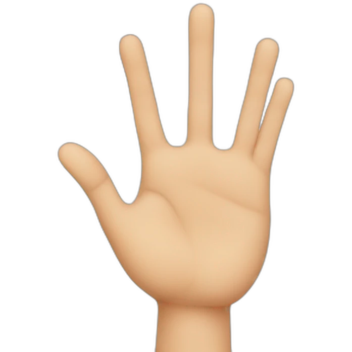 Hand showing 4 fingers emoji