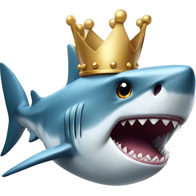 shark with crown emoji