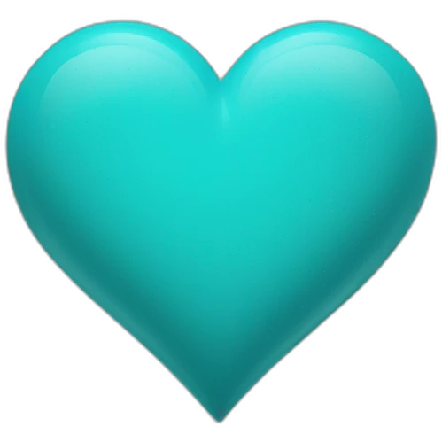 coeur bleu turquoise emoji