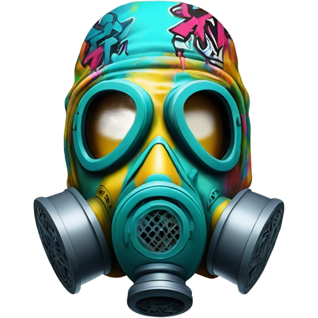 Graffiti Gas Mask emoji