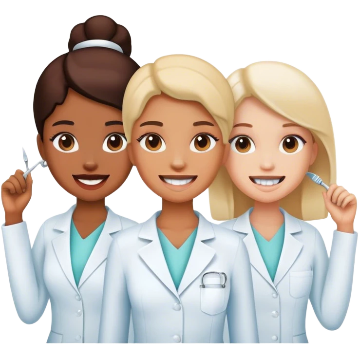 3 girl dental dream team emoji