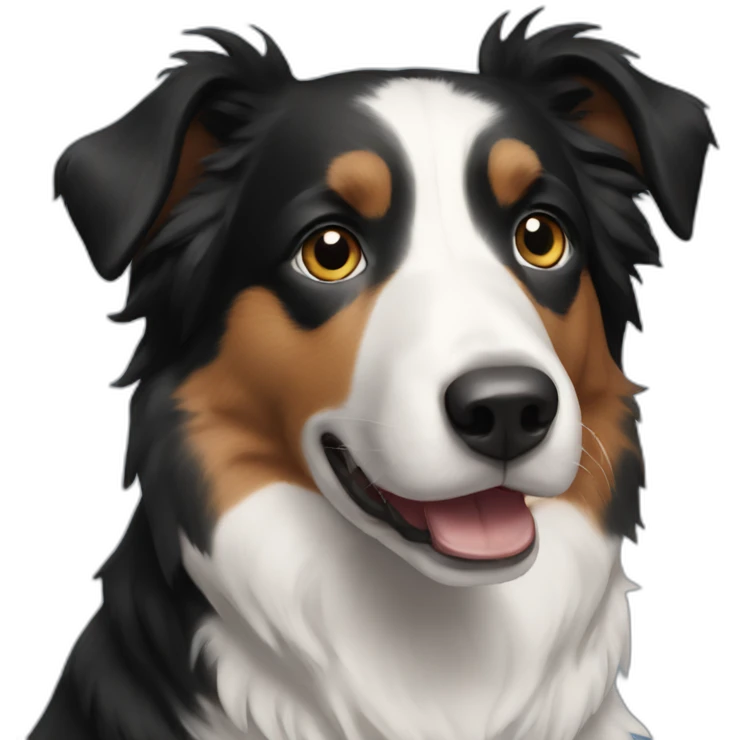 short-hair, black, border-collie emoji