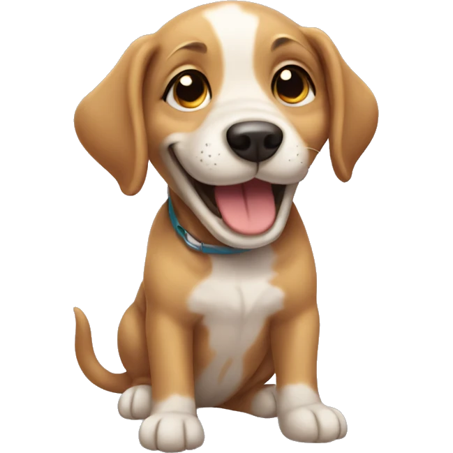 Smiling puppy emoji