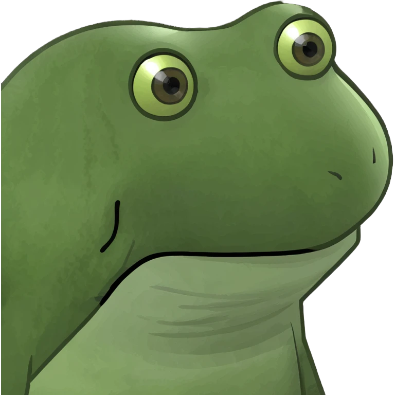 bufo avec une ellipse orbitale d'étoiles de style pixel art, dessinée avec un trait blanc aux contours noirs et rythmée par des étincelles en forme de croix de tailles variées. emoji