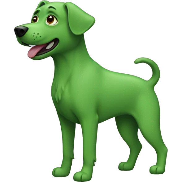 green dog emoji