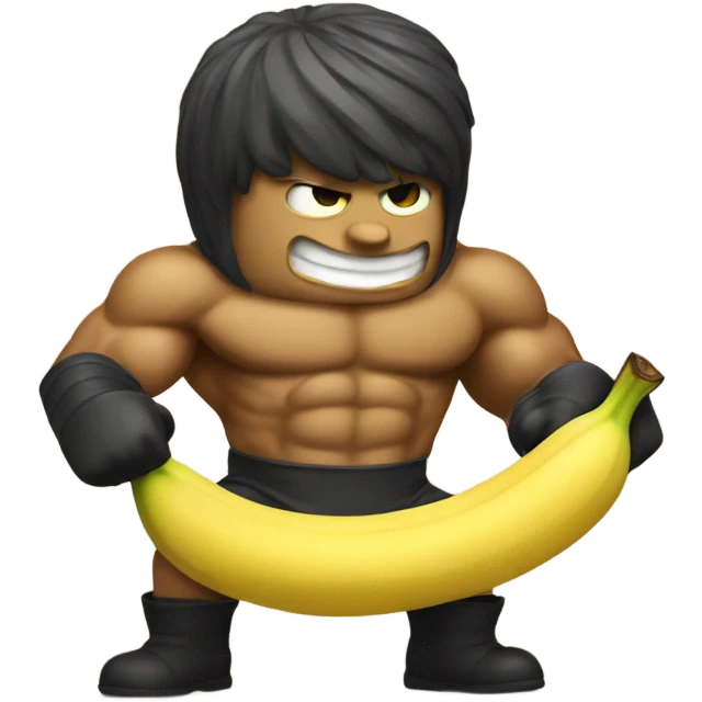Very muscular banana man emoji