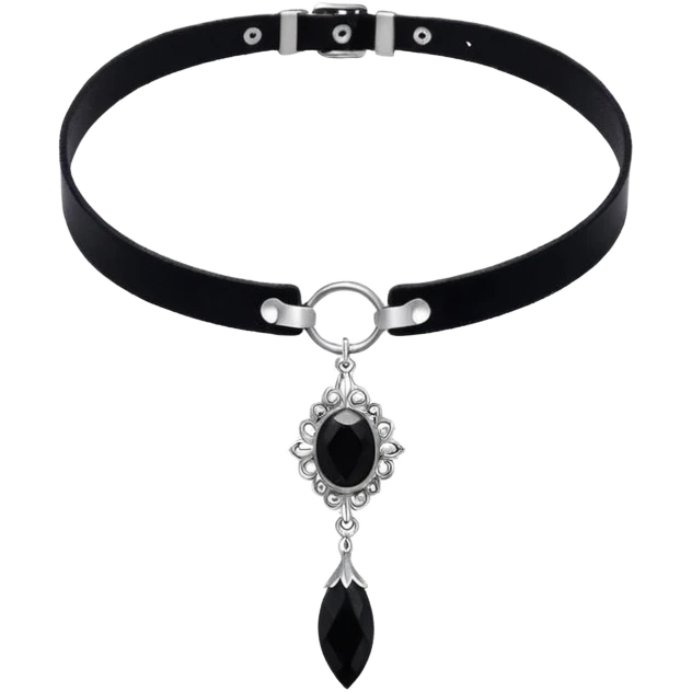 hace un choker Delicado,minimalista, romántico y soñador. Detalles finitos, quizá con brillito sutil o algo simbólico. negro con plateado. Que parezca salido de Pinterest. emoji