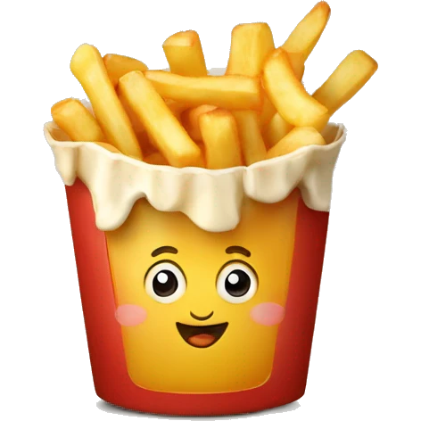 Poutine qui mange des frites  emoji
