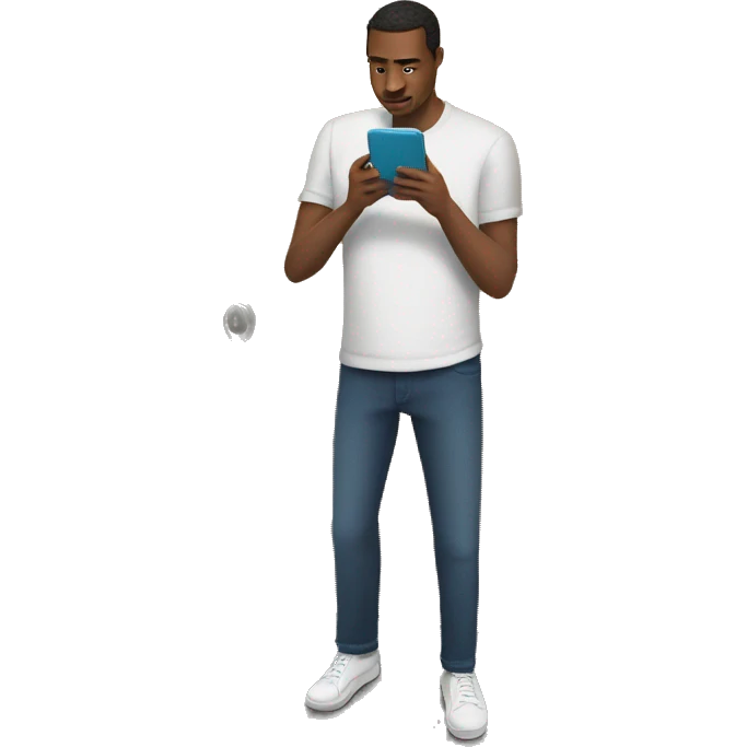 man checking messages at door emoji