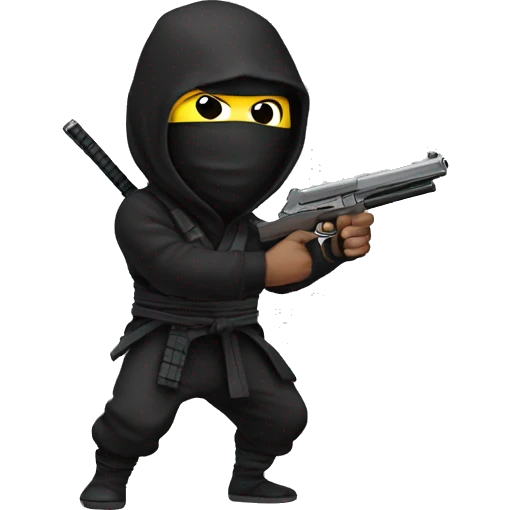 Ninja with gun emoji