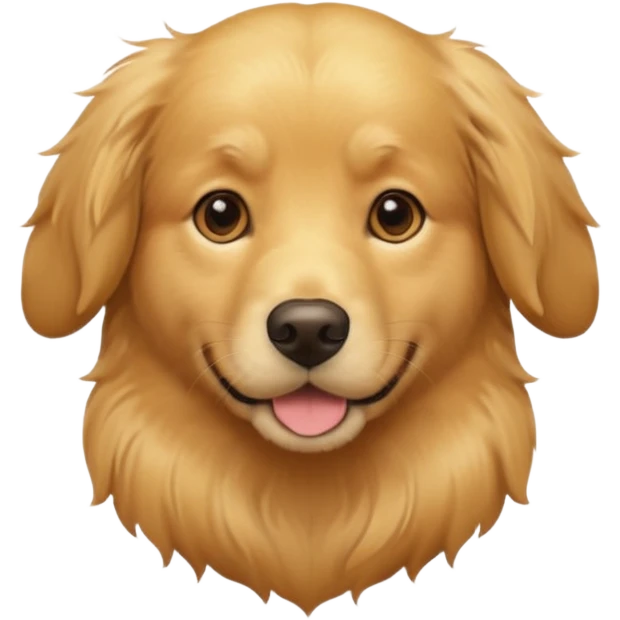 A realistic looking golden retriever. emoji
