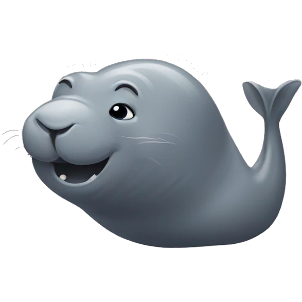 Seal with elephant trunk emoji