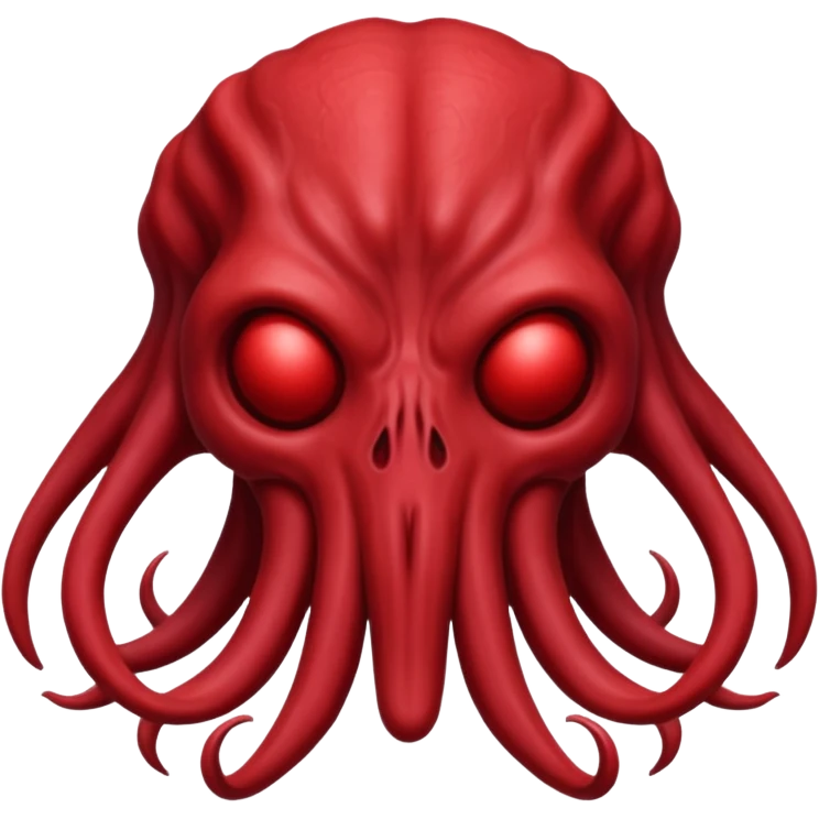 Red The Mind Flayer without face emoji