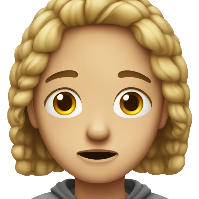 Crying teenager emoji