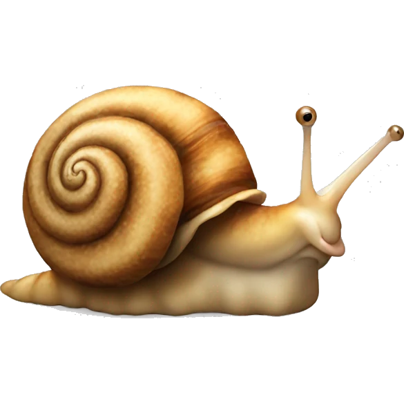Snail eating cookies emoji