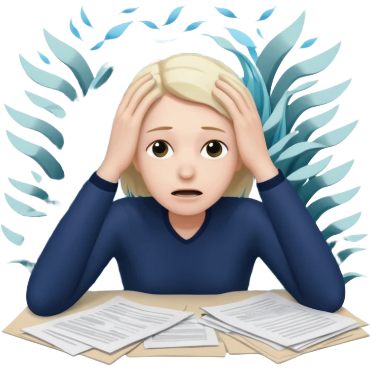 drowning in an ocean of work emoji