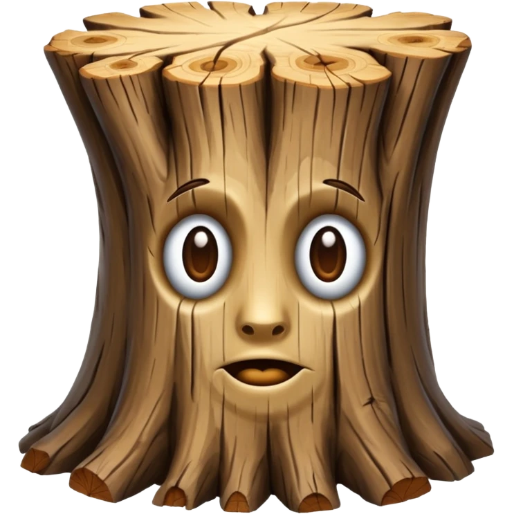 a simple and clear tree trunk, no leaves, focus on wood texture emoji