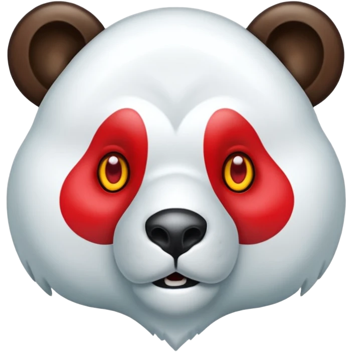 Eisbäre mit grimmigen bösen Blick und leuchtenden roten Augen emoji