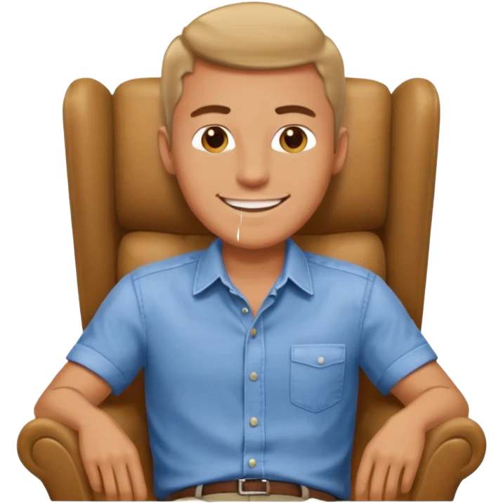 man lounging in an armchair emoji