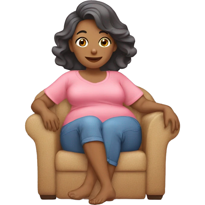 Mãe segurando chinelo emoji