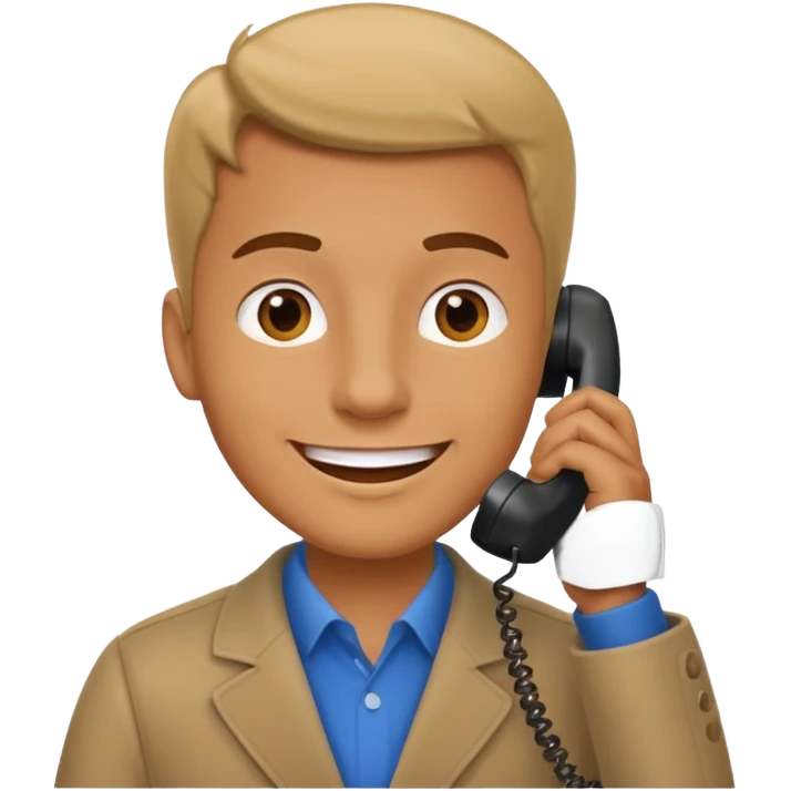 un hombre llamando por telefono emoji