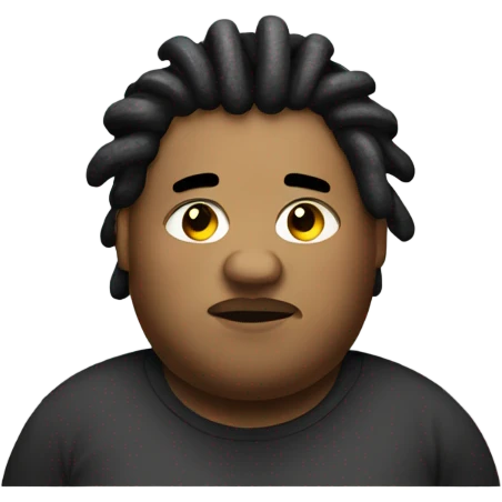 Fat person with dreads emoji