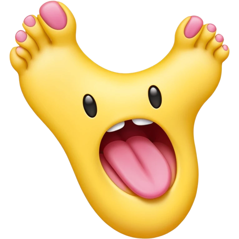 Tongue out emoji with toes emoji