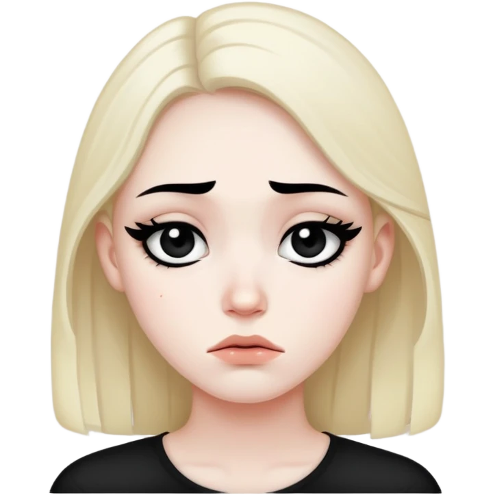 An emo sad face emoji