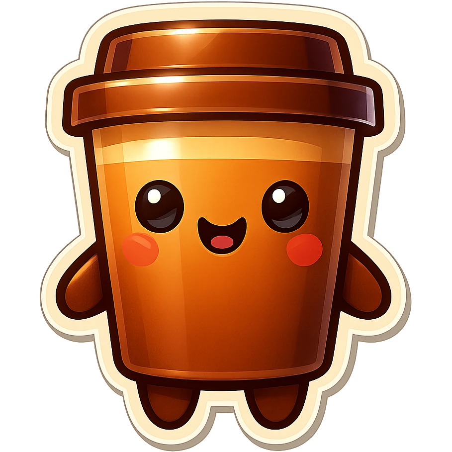 Tall coffee cup, dominatrix emoji