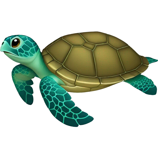 teal sea turtle emoji