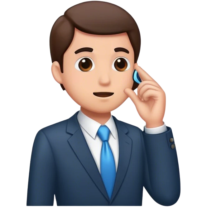 business man secret emoji