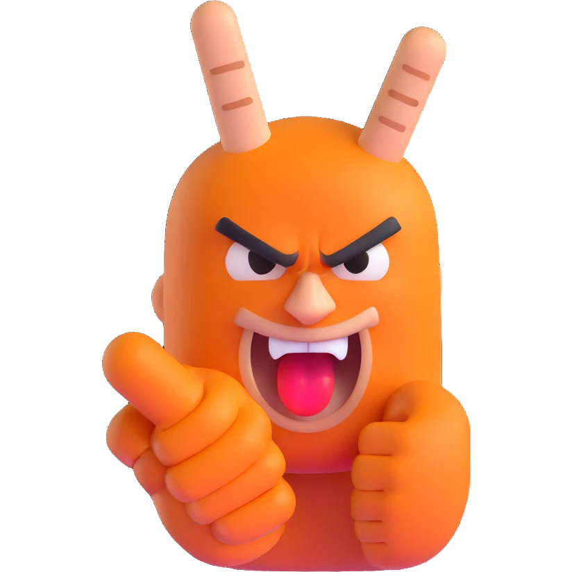 angry face showing middle finger emoji