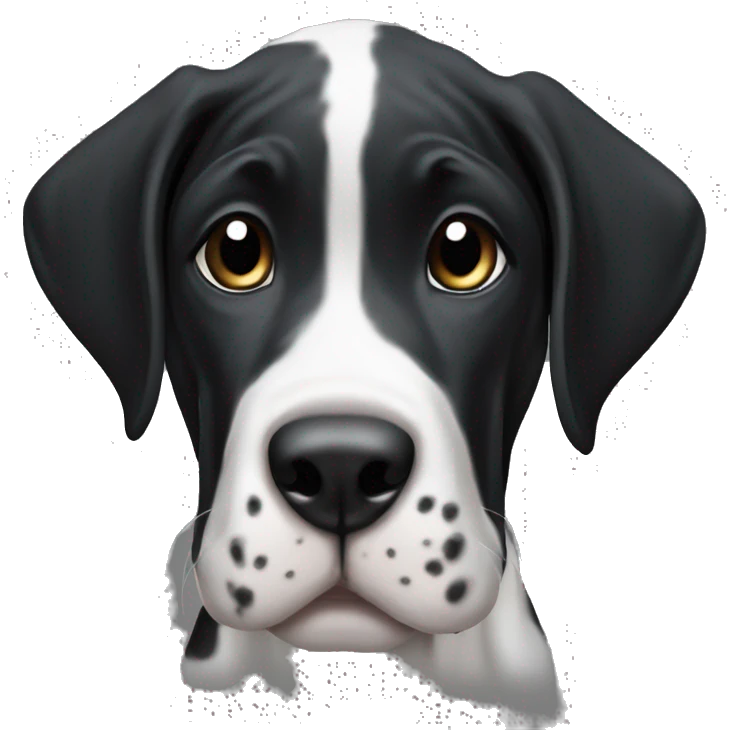black and white great dane puppy emoji