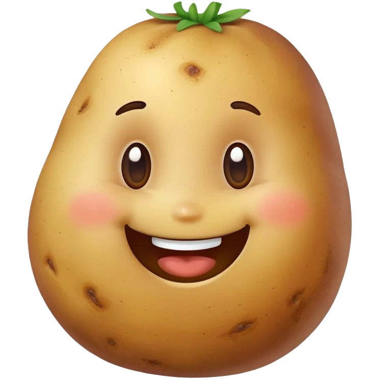 Happy potatoe emoji