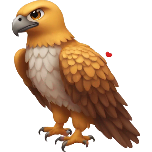 Águila con corazones  emoji