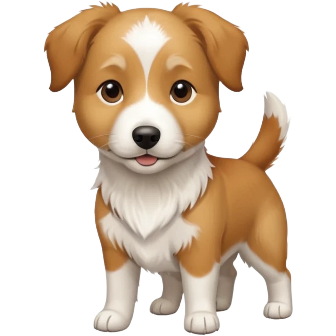 a jack russell cross with a larger dog emoji